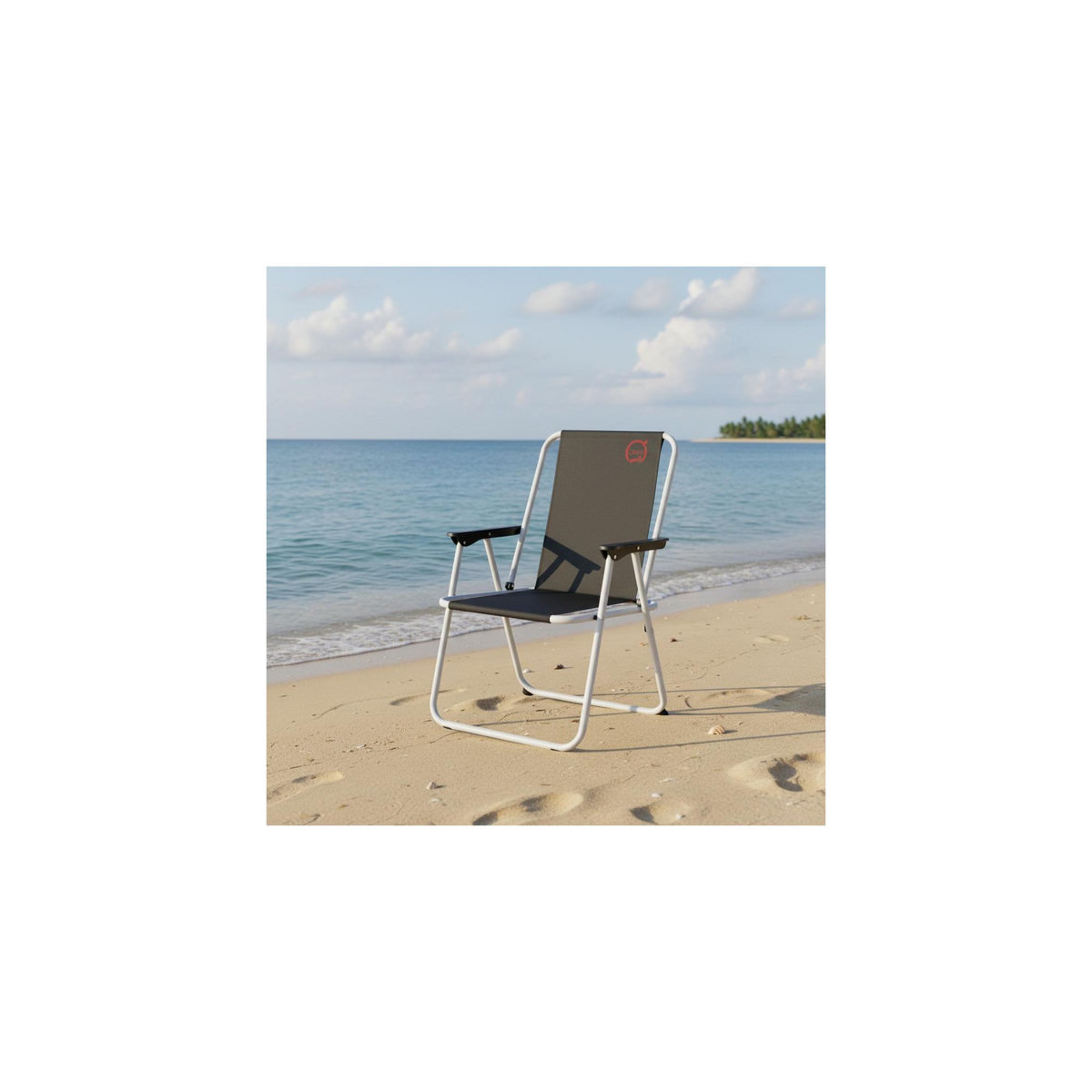O'Camp Fauteuil piccolo de camping pliable - O'Camp - Noir - Dimensions : 57 x 55 x 80 cm