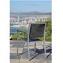 Voir la diapositive 2 : Fauteuil de jardin empilable 55x58x85cm aluminium CASSIS
