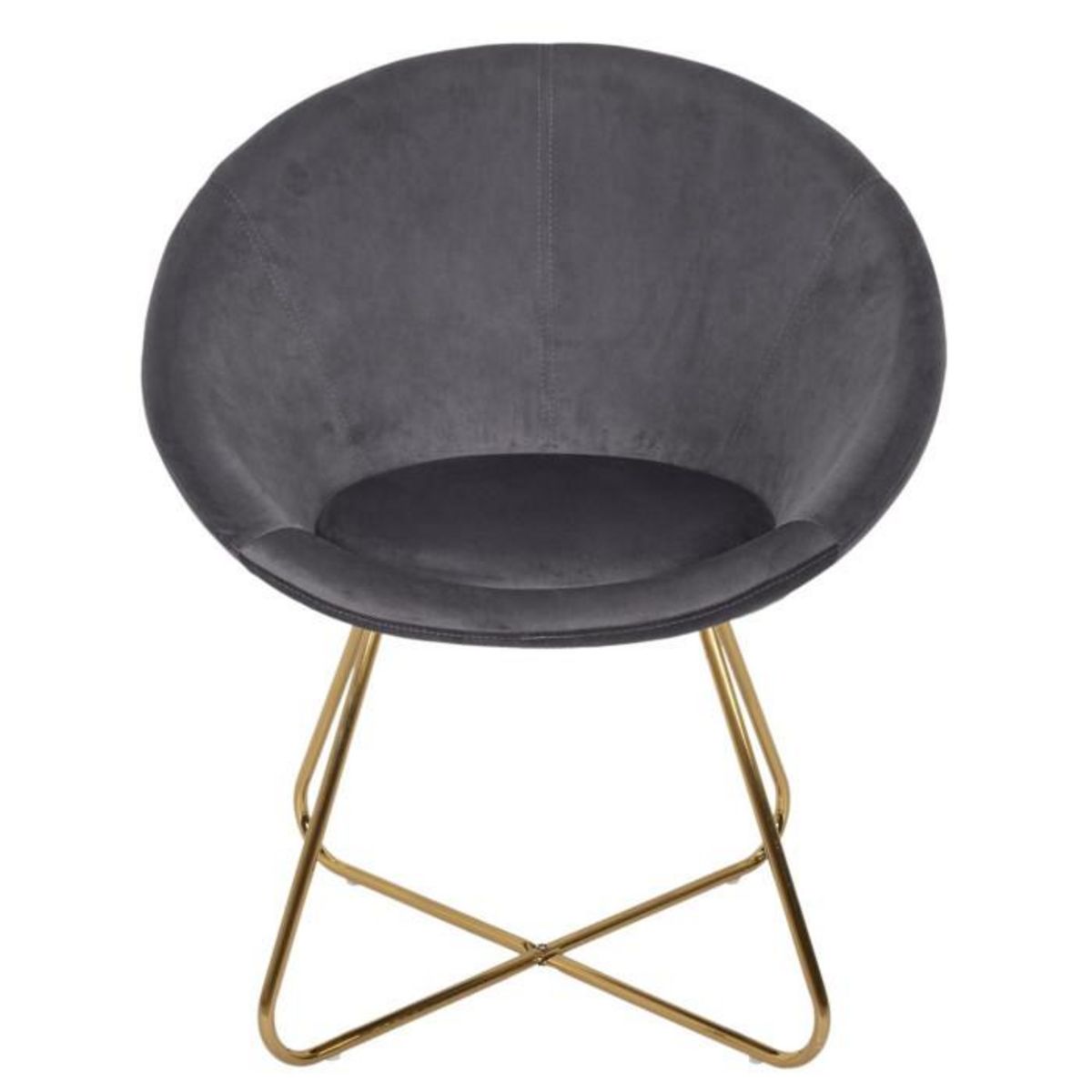 Paris Prix Fauteuil Design Velours  Karl  83cm Gris