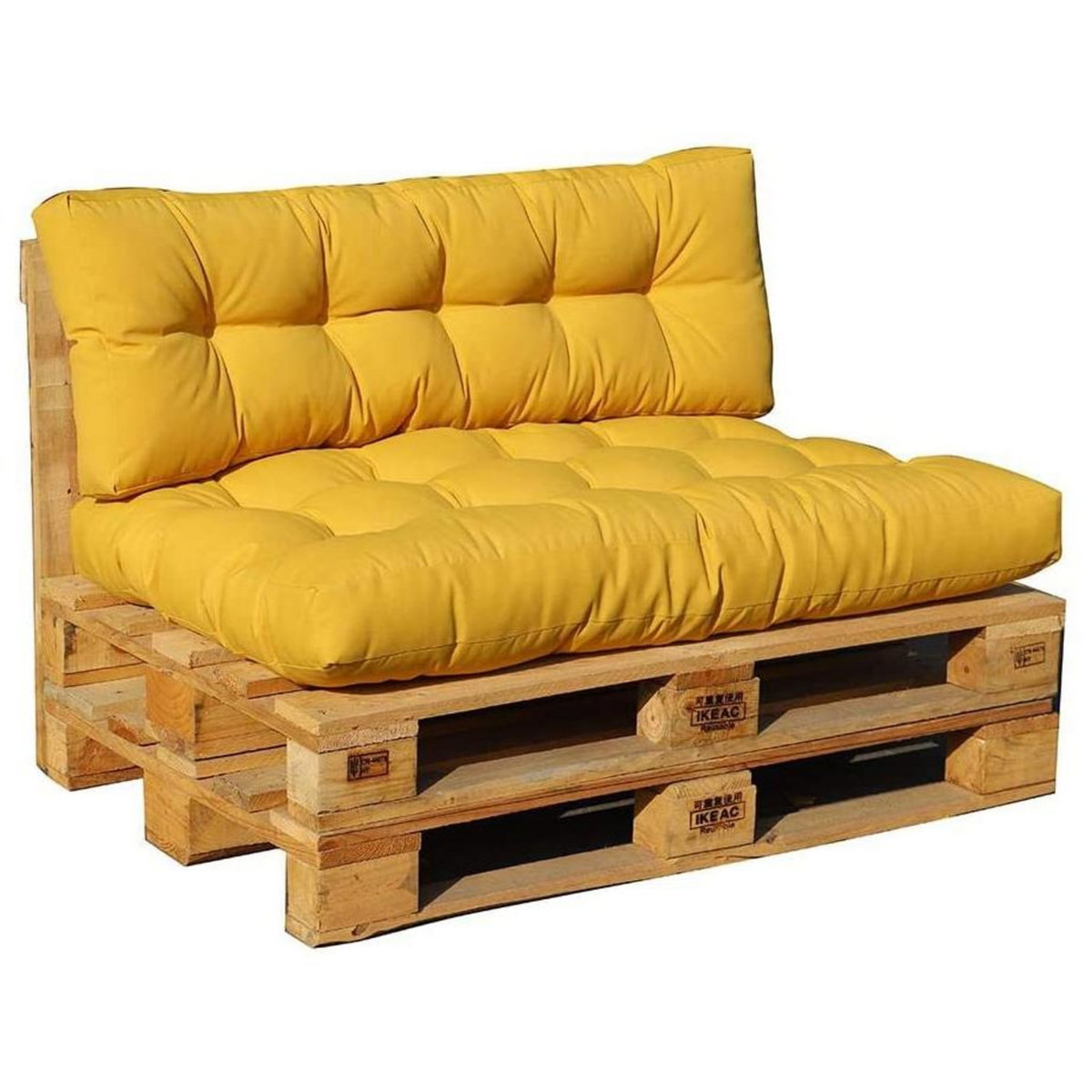 RED DECO Set 2 coussins d'extérieur moutarde - rioum