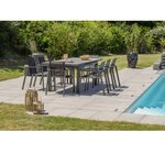 DCB GARDEN Salon de jardin 6 personnes céramique aluminium VENISE