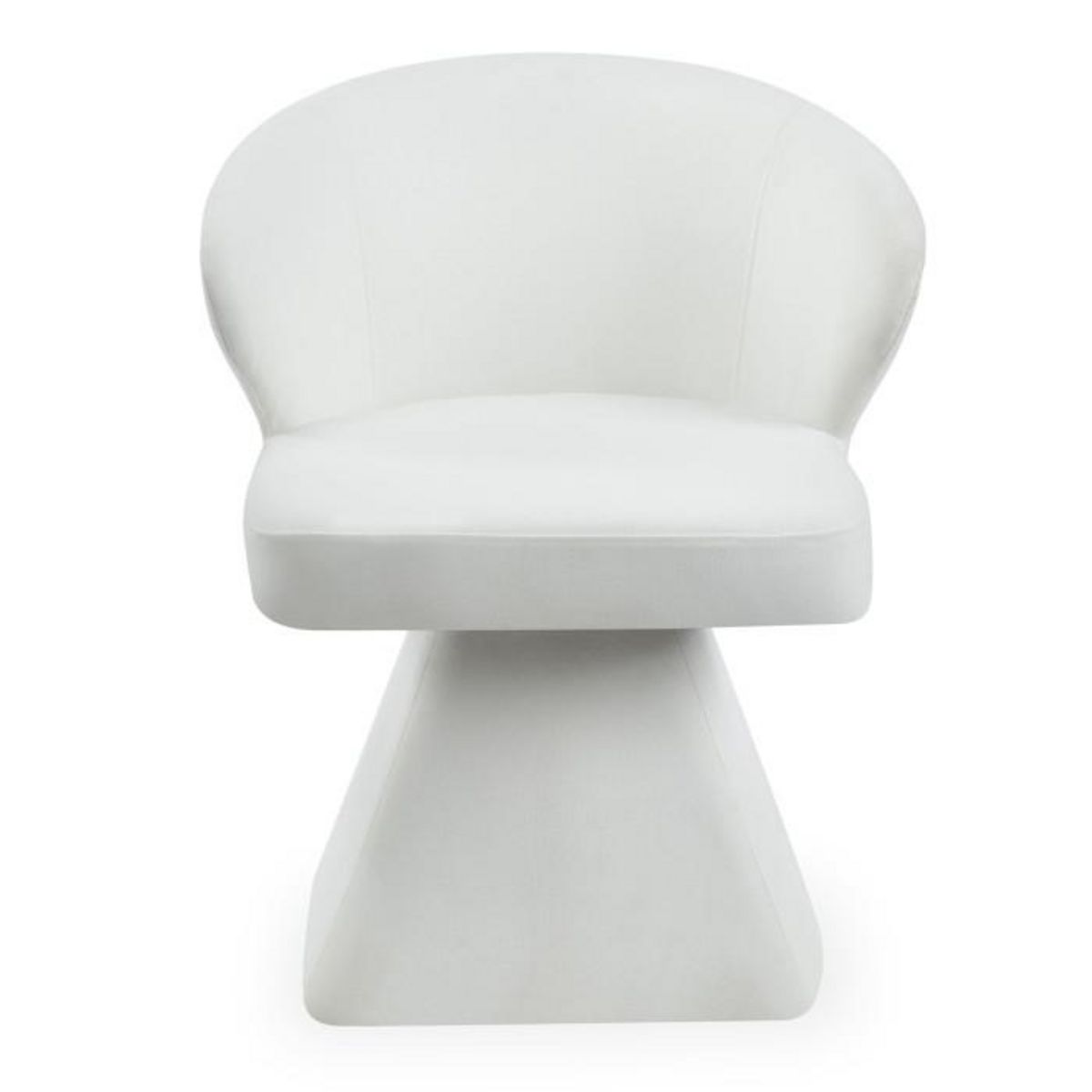 Paris Prix Chaise Design en Tissu  Pyramide  79cm Crème