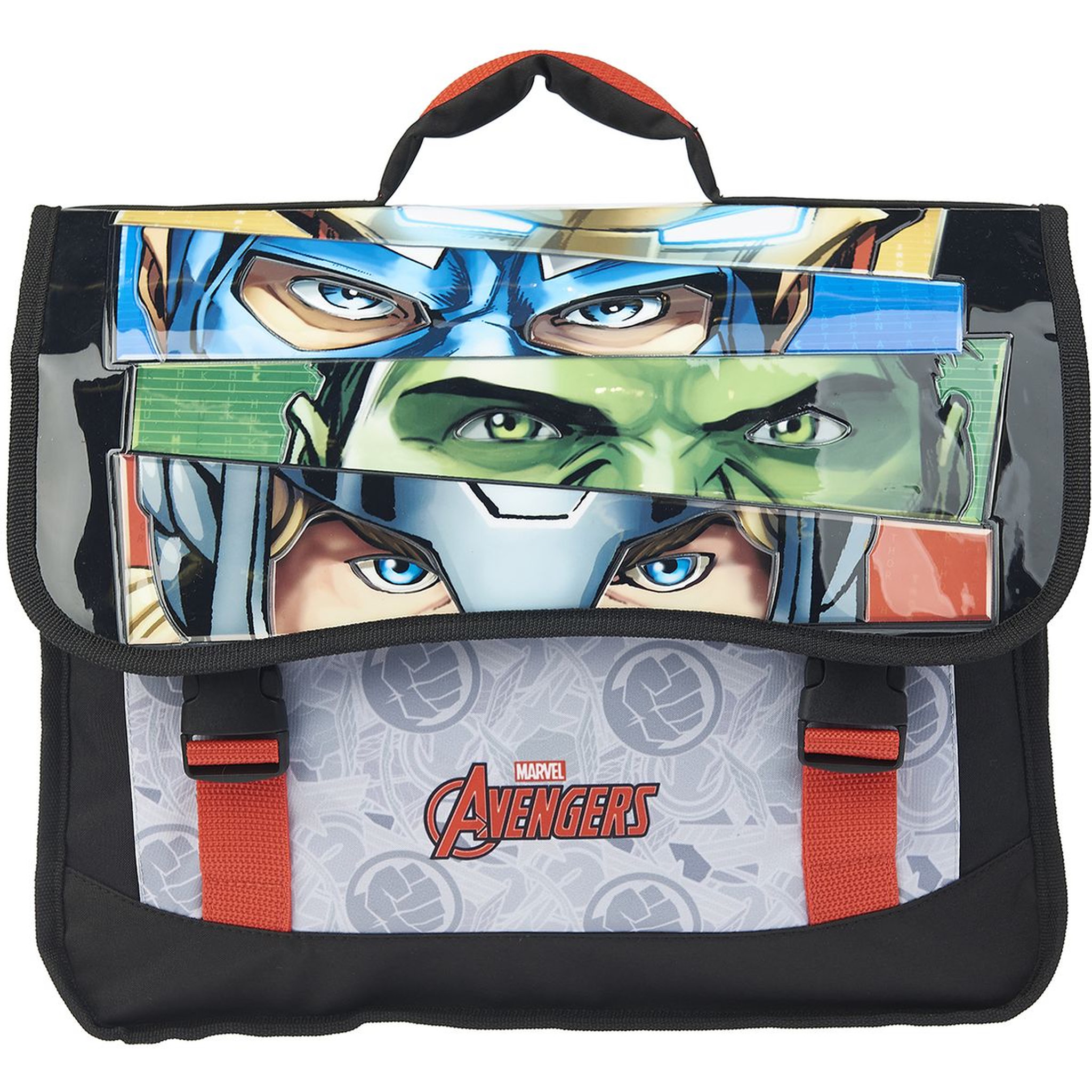 Voir la diapositive 1 : MARVEL Cartable 38 cm CP/CE1/CE2 noir Avengers