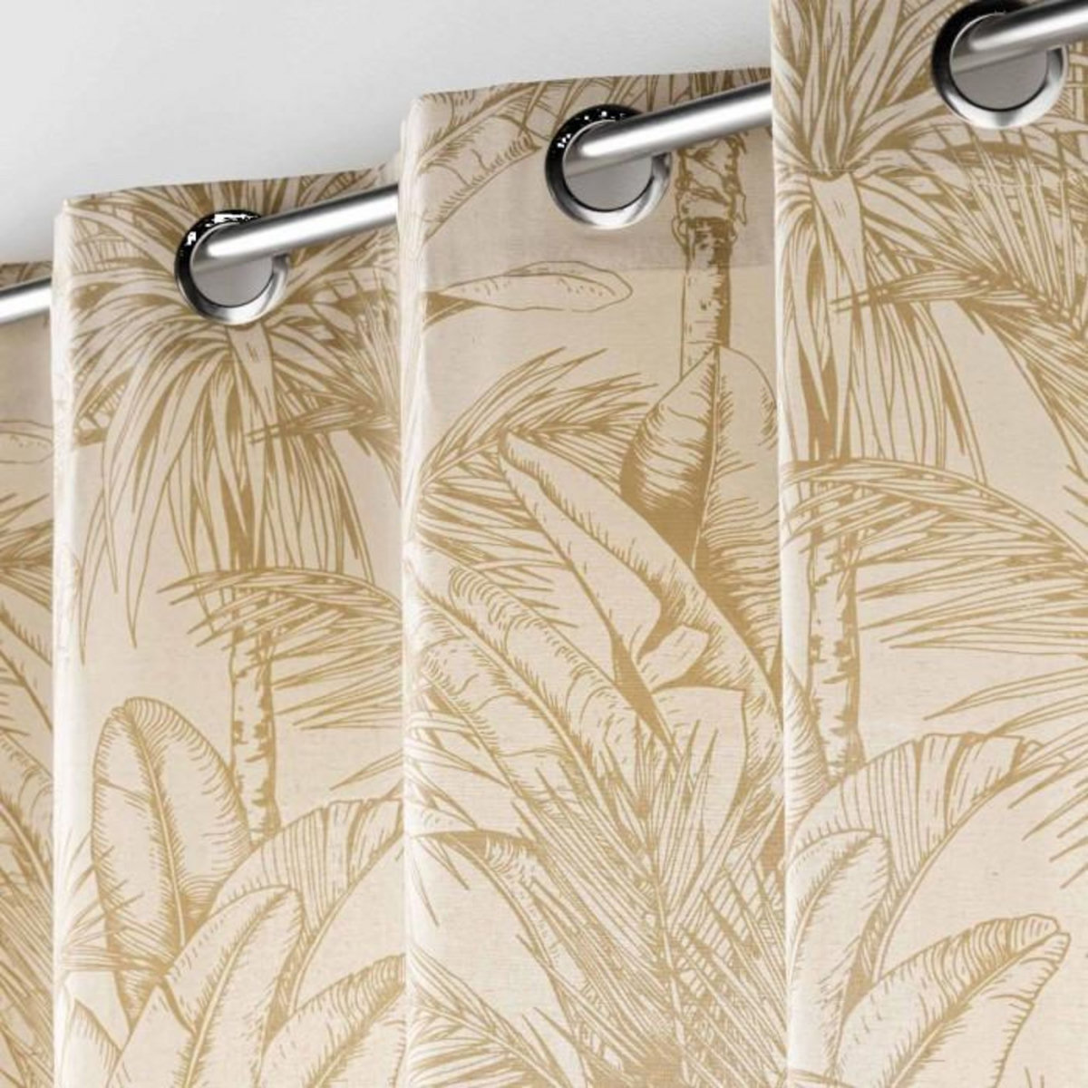 Paris Prix Rideau à Œillets Imprimé  Dune  140x240cm Naturel