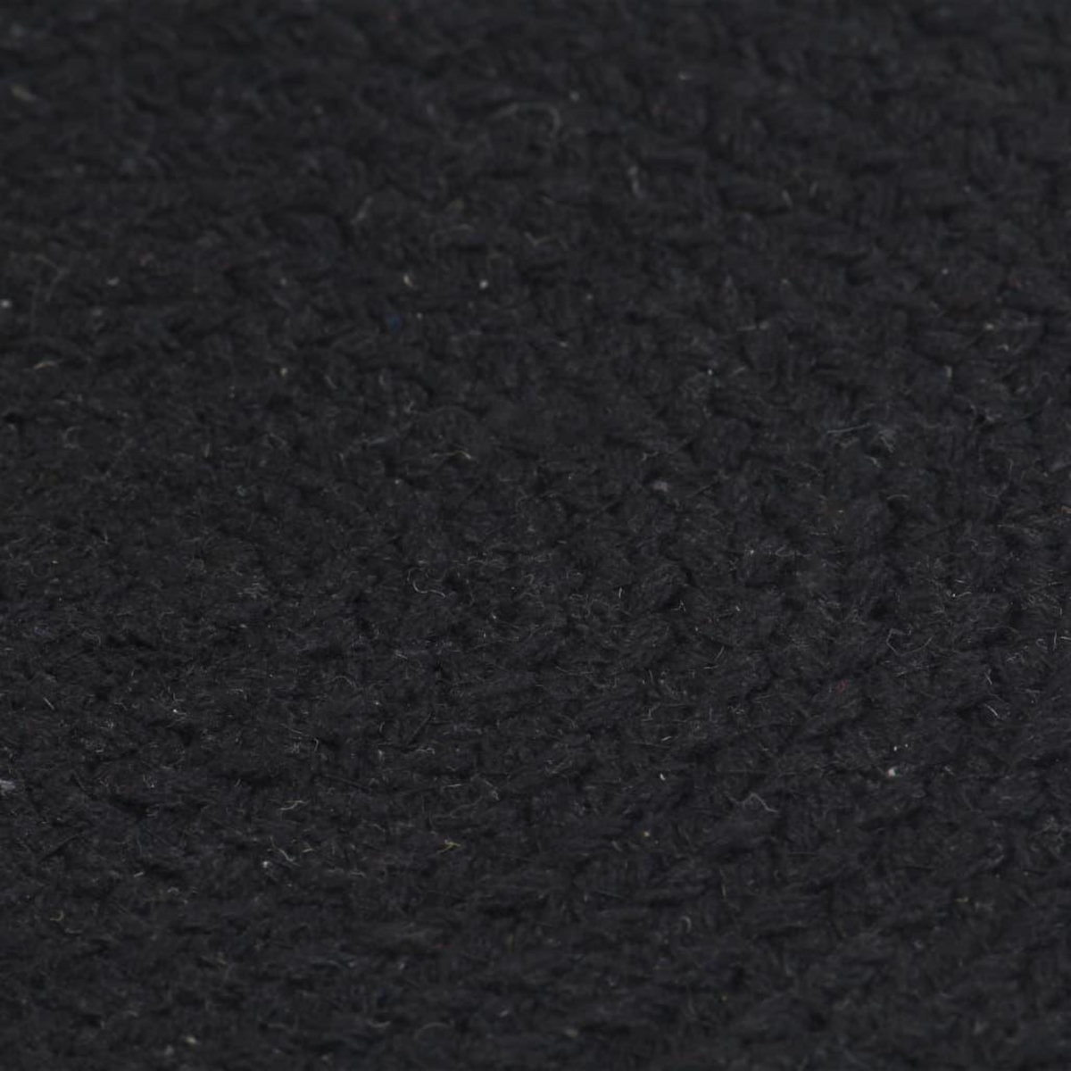 VIDAXL Napperons 6 pcs Noir Plain 38 cm Rond Coton