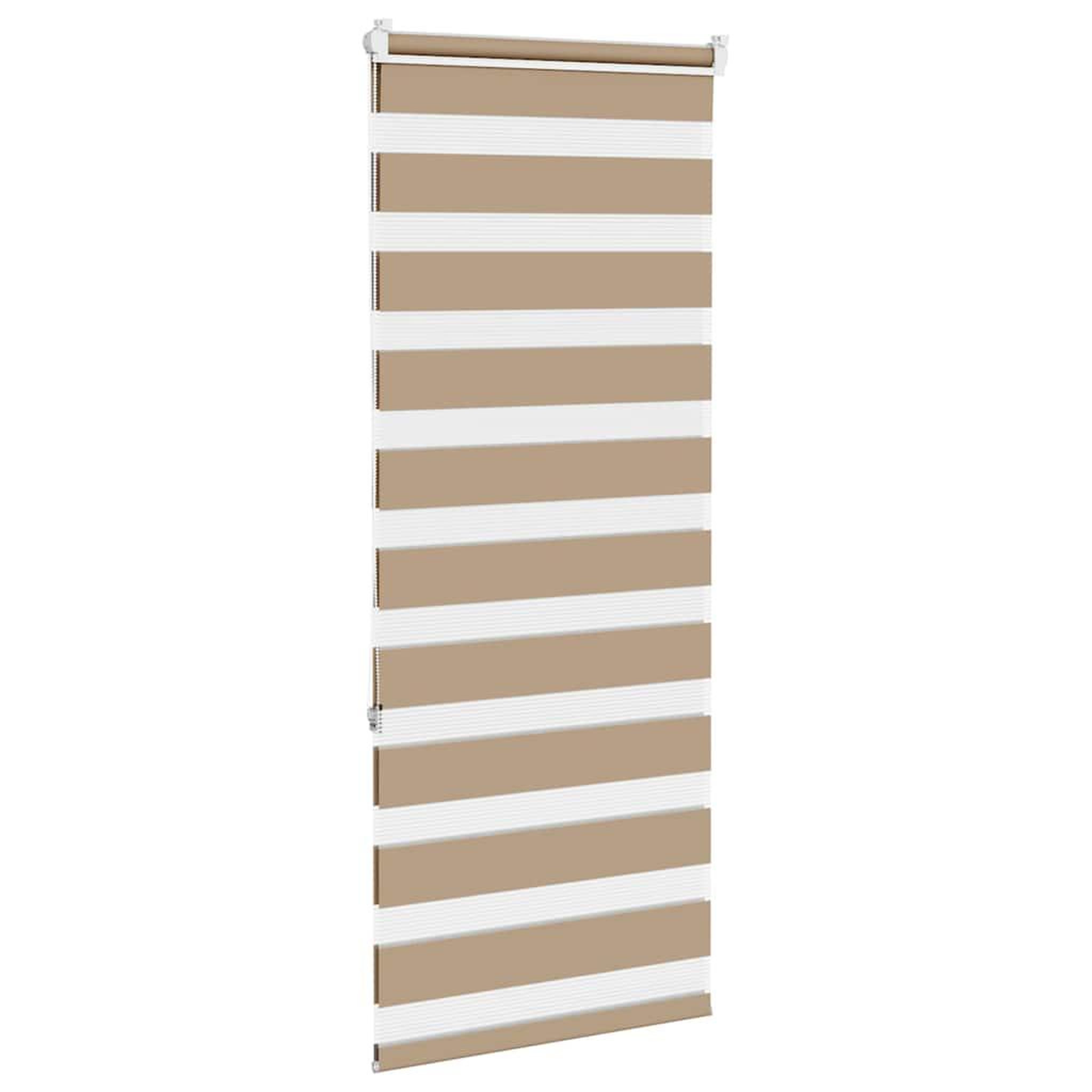 Voir la diapositive 4 : VIDAXL Store zebre marron sable largeur du tissu 50,9 cm polyester