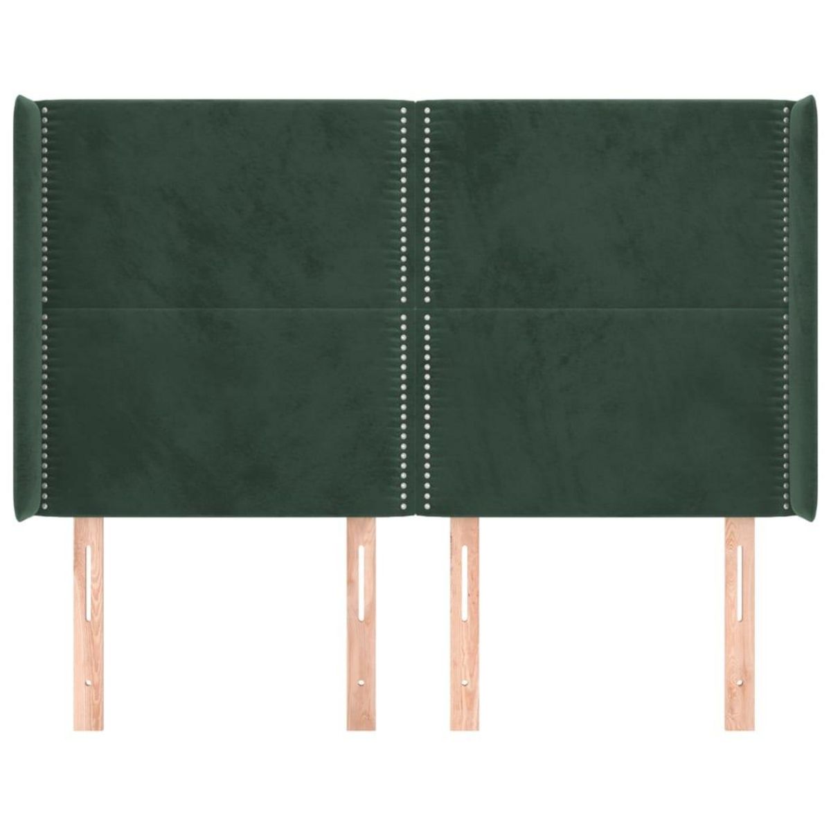 VIDAXL Tete de lit avec oreilles Vert fonce 147x16x118/128 cm Velours