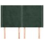 Voir la diapositive 3 : VIDAXL Tete de lit avec oreilles Vert fonce 147x16x118/128 cm Velours