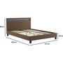 Voir la diapositive 3 : Habitat et Jardin Lit LED  Maria  - 140 x 190 cm - Taupe