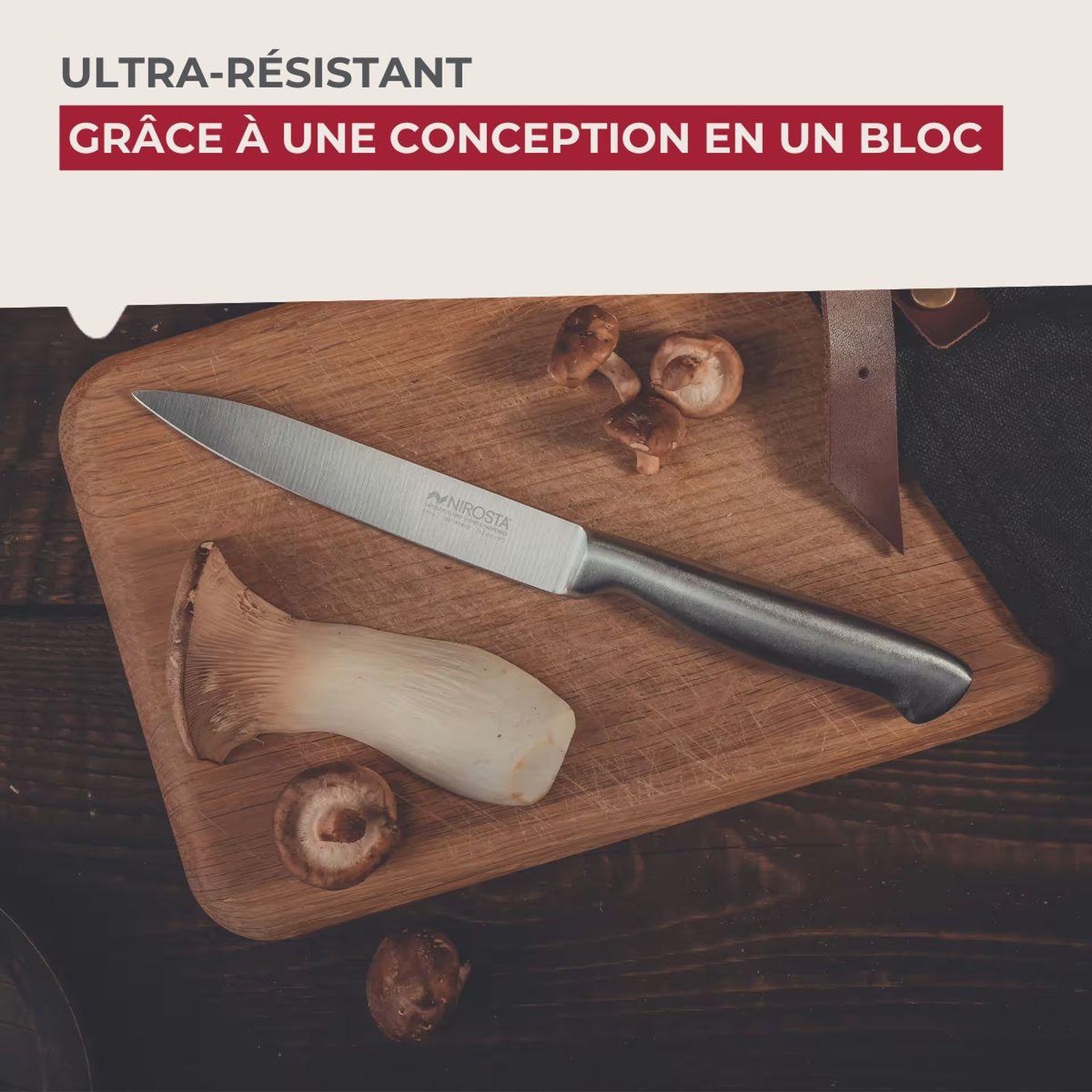 Voir la diapositive 5 : NIROSTA Couteau de cuisine universel 24 cm en tout nirosta star