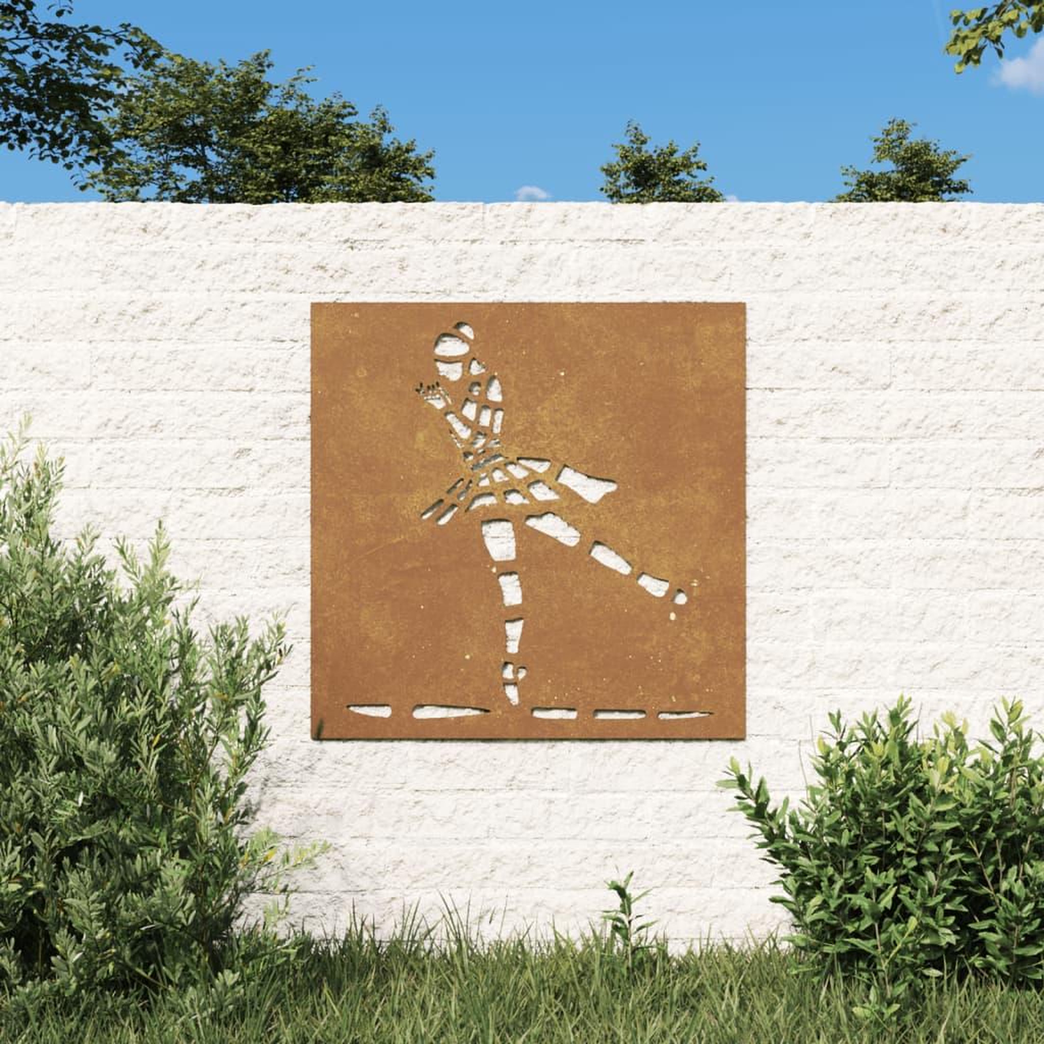 VIDAXL Decoration murale jardin 55x55 cm motif de danseuse de ballet