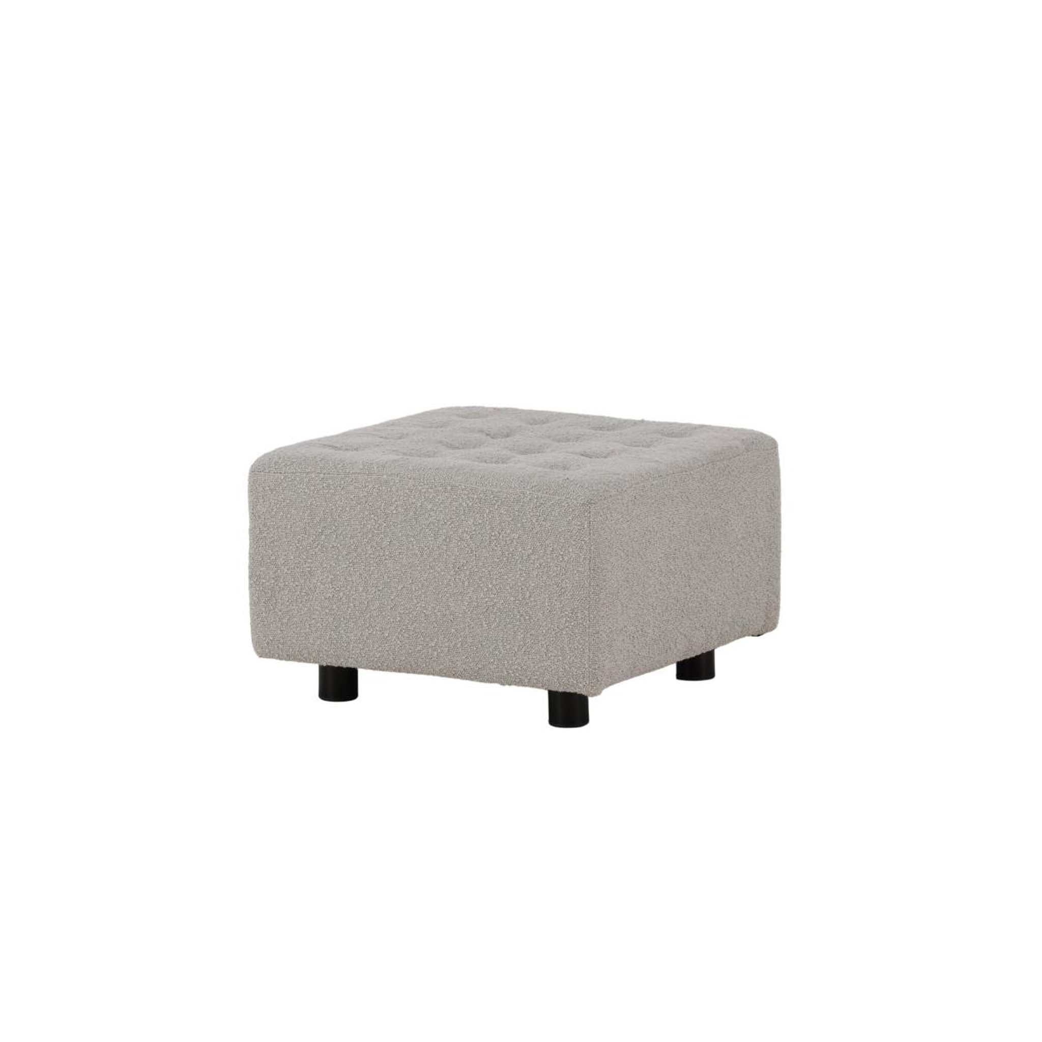 Voir la diapositive 2 : Paris Prix Pouf tissu bouclé  bowie  51cm gris clair