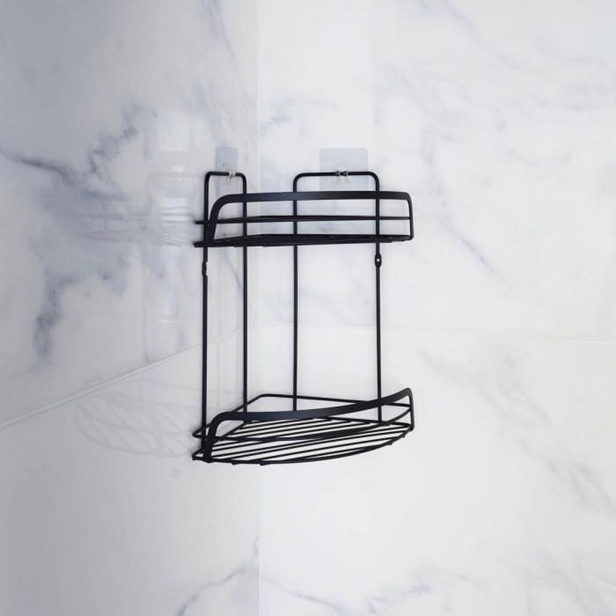 Paris Prix Serviteur de Douche Angle  Filaire Premium  34cm Noir