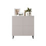 Voir la diapositive 2 : BEST MOBILIER Timote - buffet 2 portes - écru - 4 portes - 106 cm