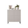 Voir la diapositive 2 : BEST MOBILIER Timote - buffet 2 portes - écru - 106 cm