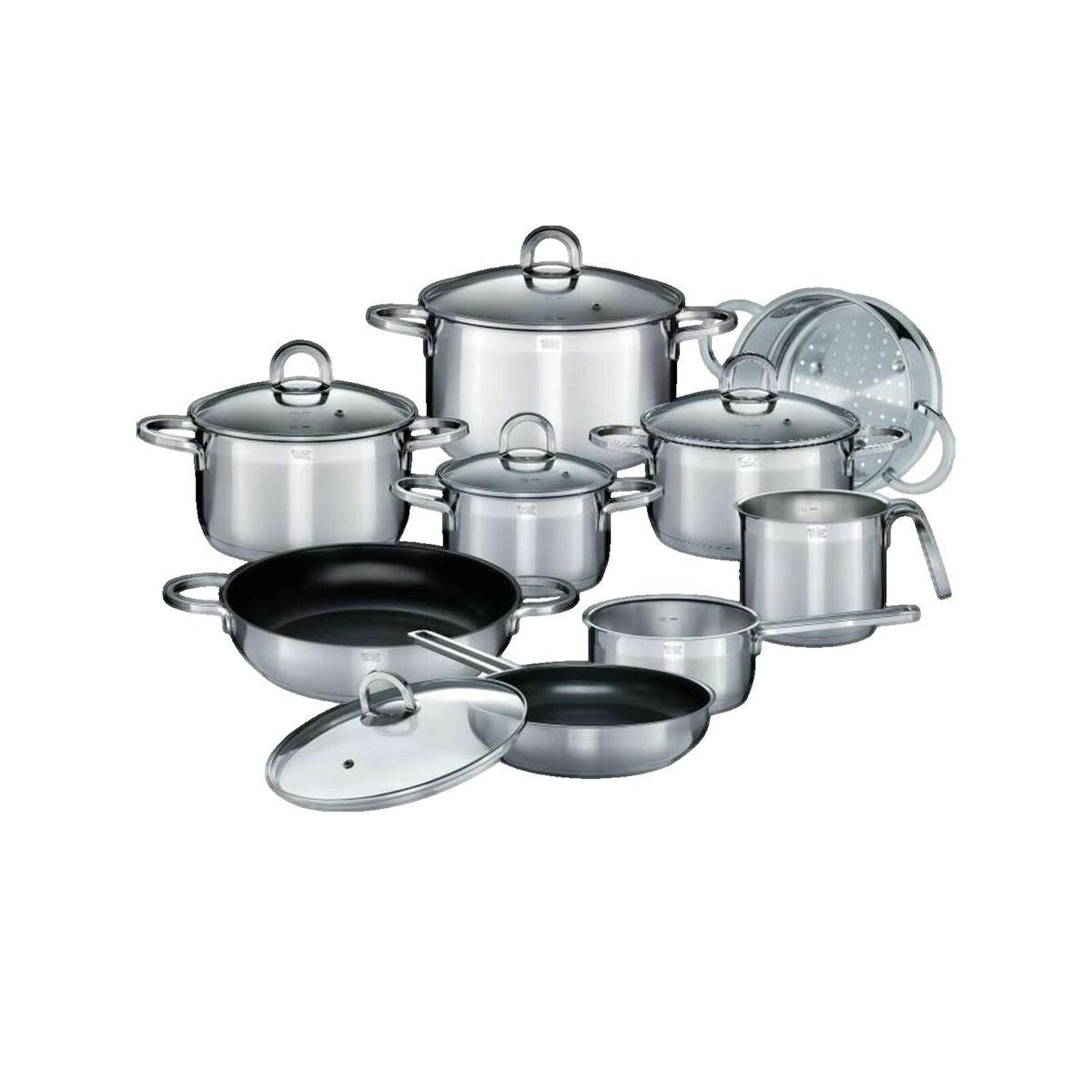 GSW Batterie de cuisine GSW Alara en acier inoxydable 14 pièces