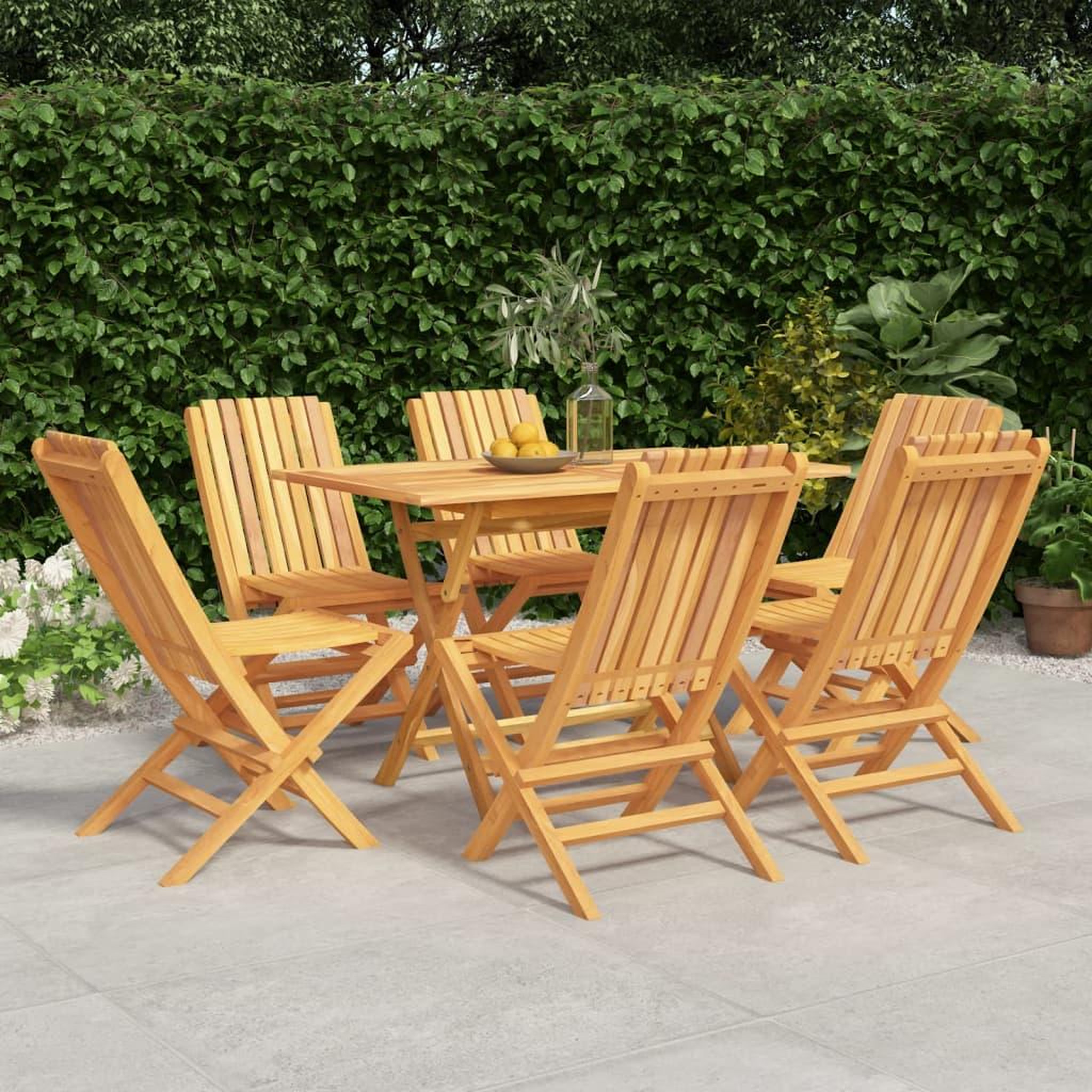 Voir la diapositive 1 : VIDAXL Ensemble a manger de jardin 7 pcs Bois de teck solide