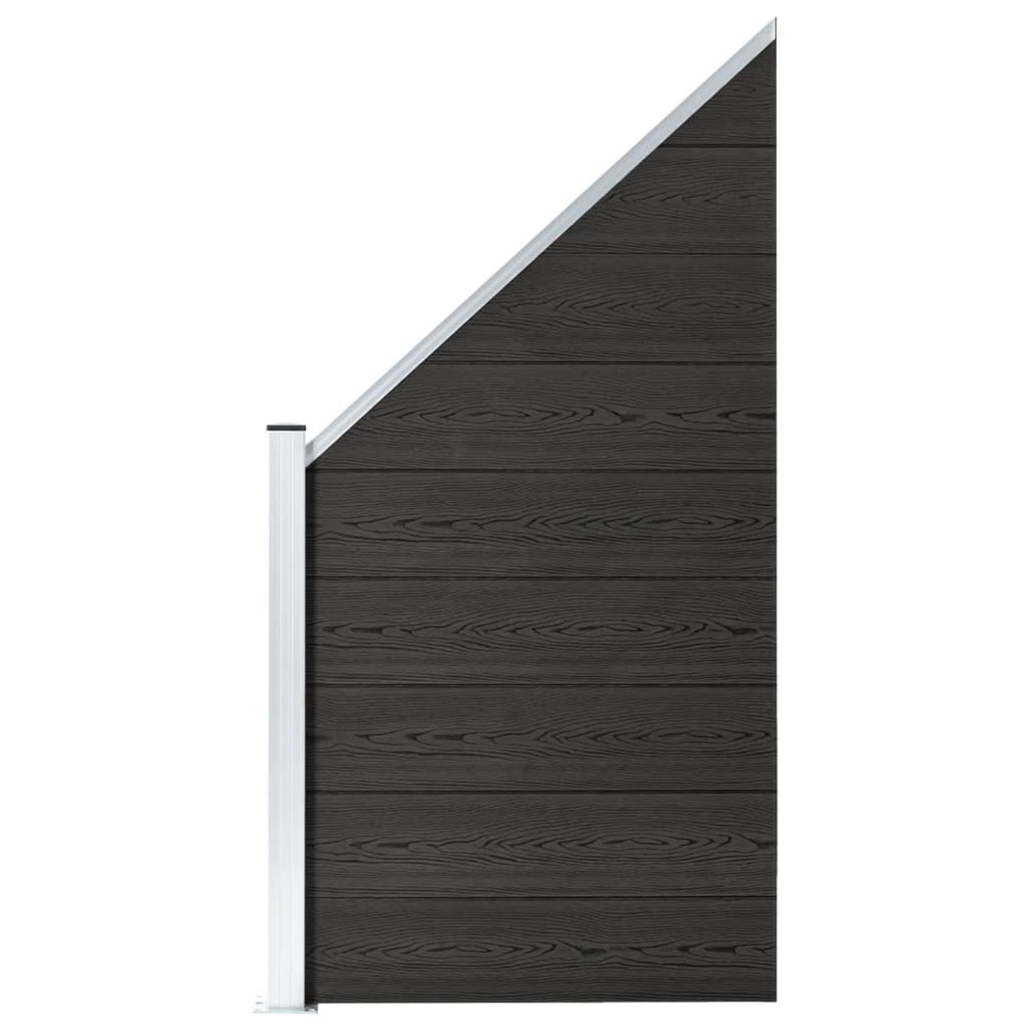 Voir la diapositive 1 : VIDAXL Panneau de cloture WPC 95x(105-180) cm Gris