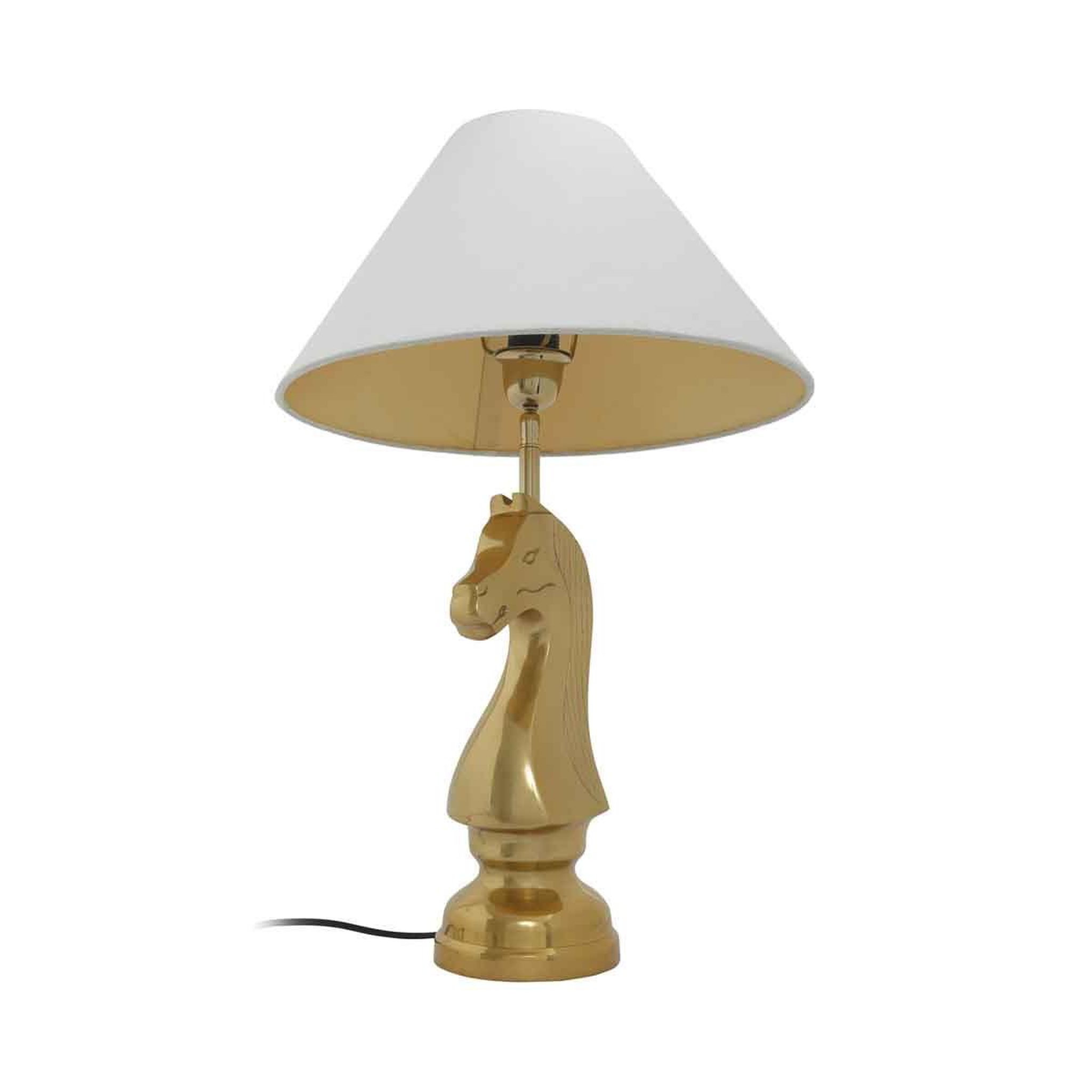 Voir la diapositive 2 : Paris Prix Lampe à Poser Vintage  Shah  62cm Blanc & Or
