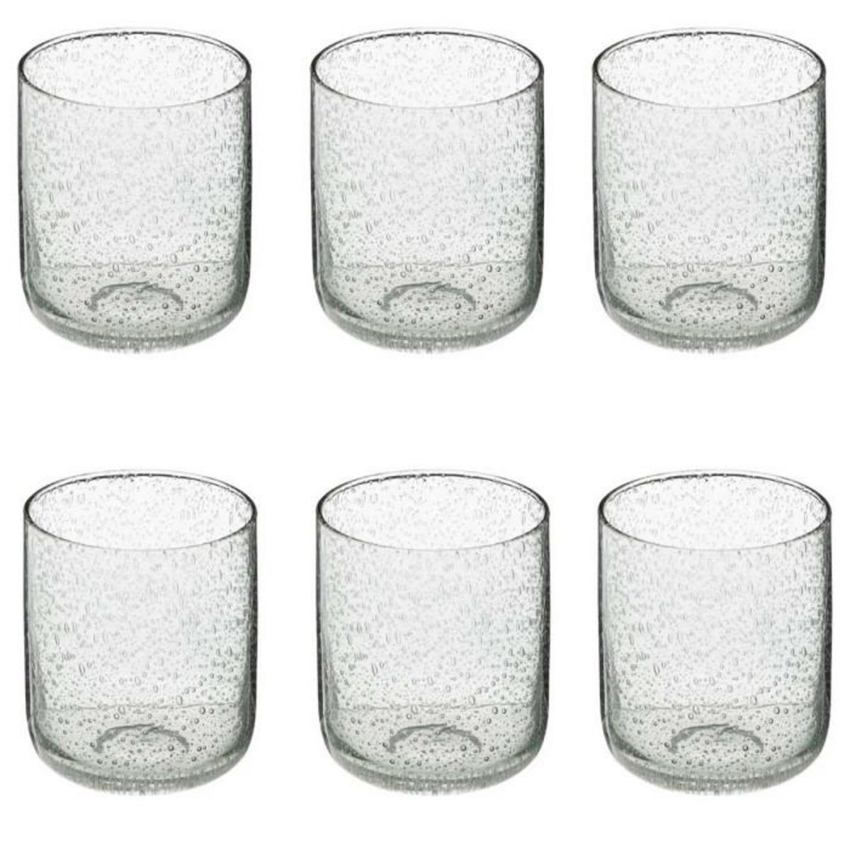 SECRET DE GOURMET Lot de 6 Verres à Eau  Naia  30cl Vert