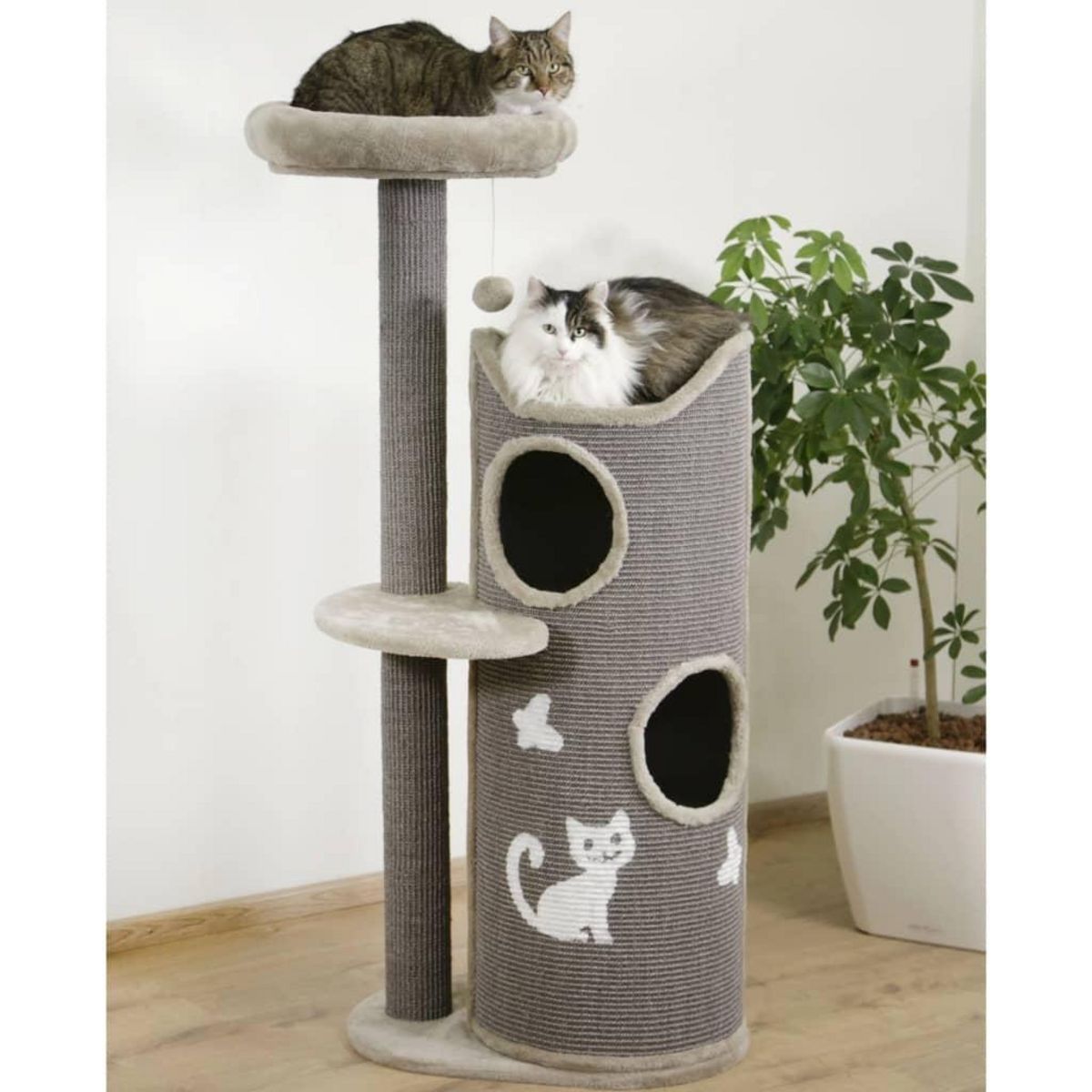 KERBL Kerbl Arbre a chat Tiana 130 cm Gris