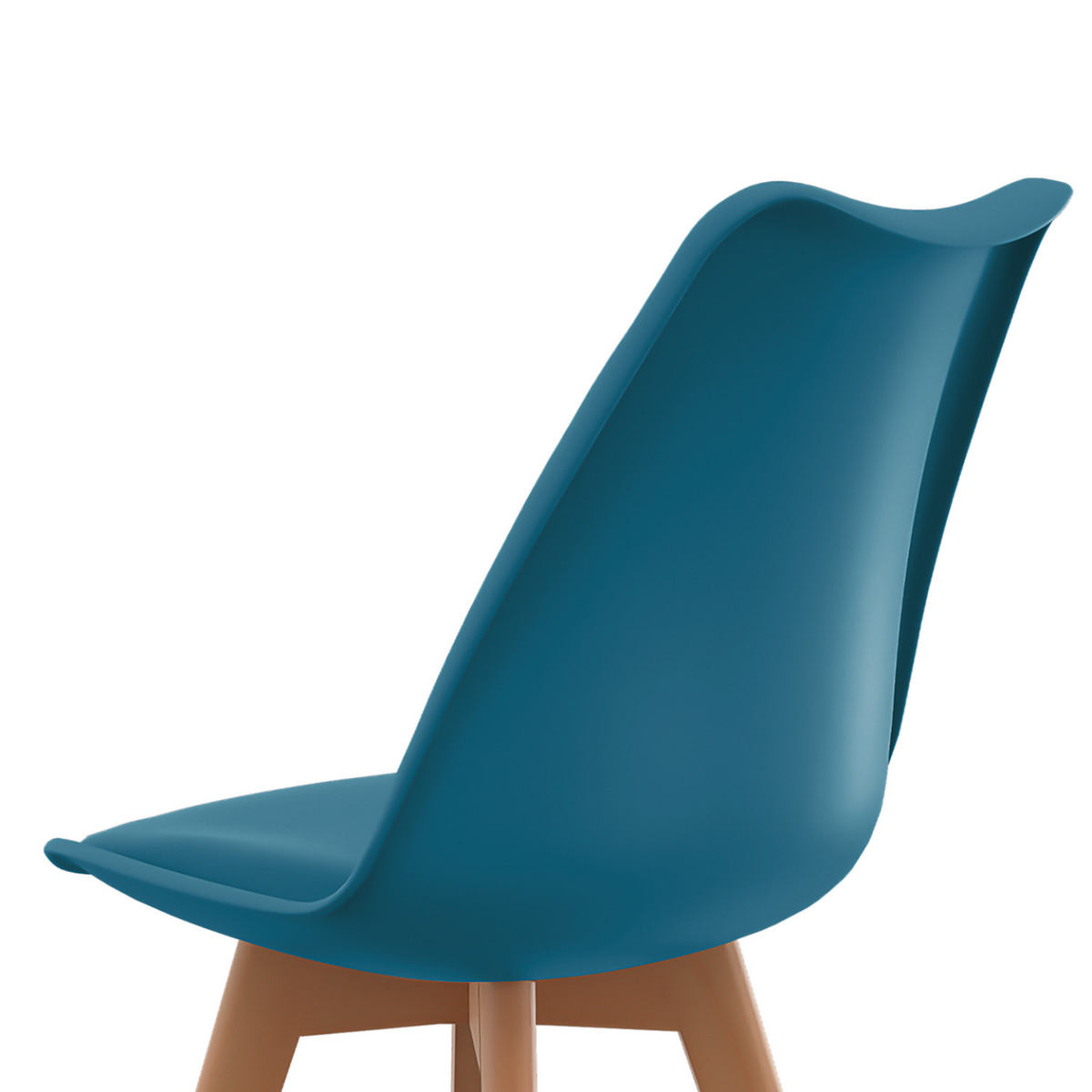 ID MARKET Lot de 4 chaises scandinaves SARA bleu canard pour salle à manger