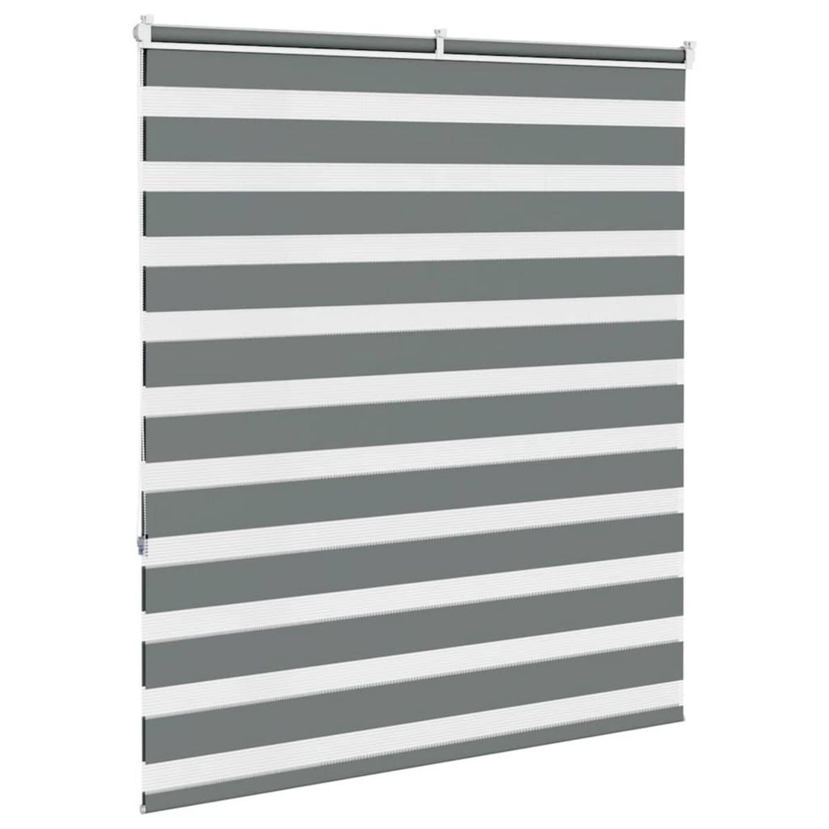 VIDAXL Store zebre gris fonce largeur du tissu 125,9 cm polyester