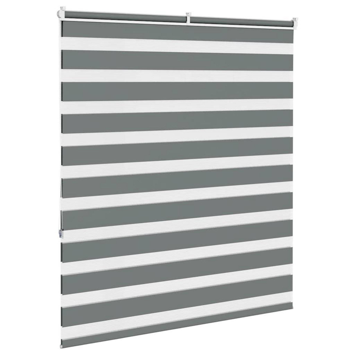 VIDAXL Store zebre gris fonce largeur du tissu 125,9 cm polyester