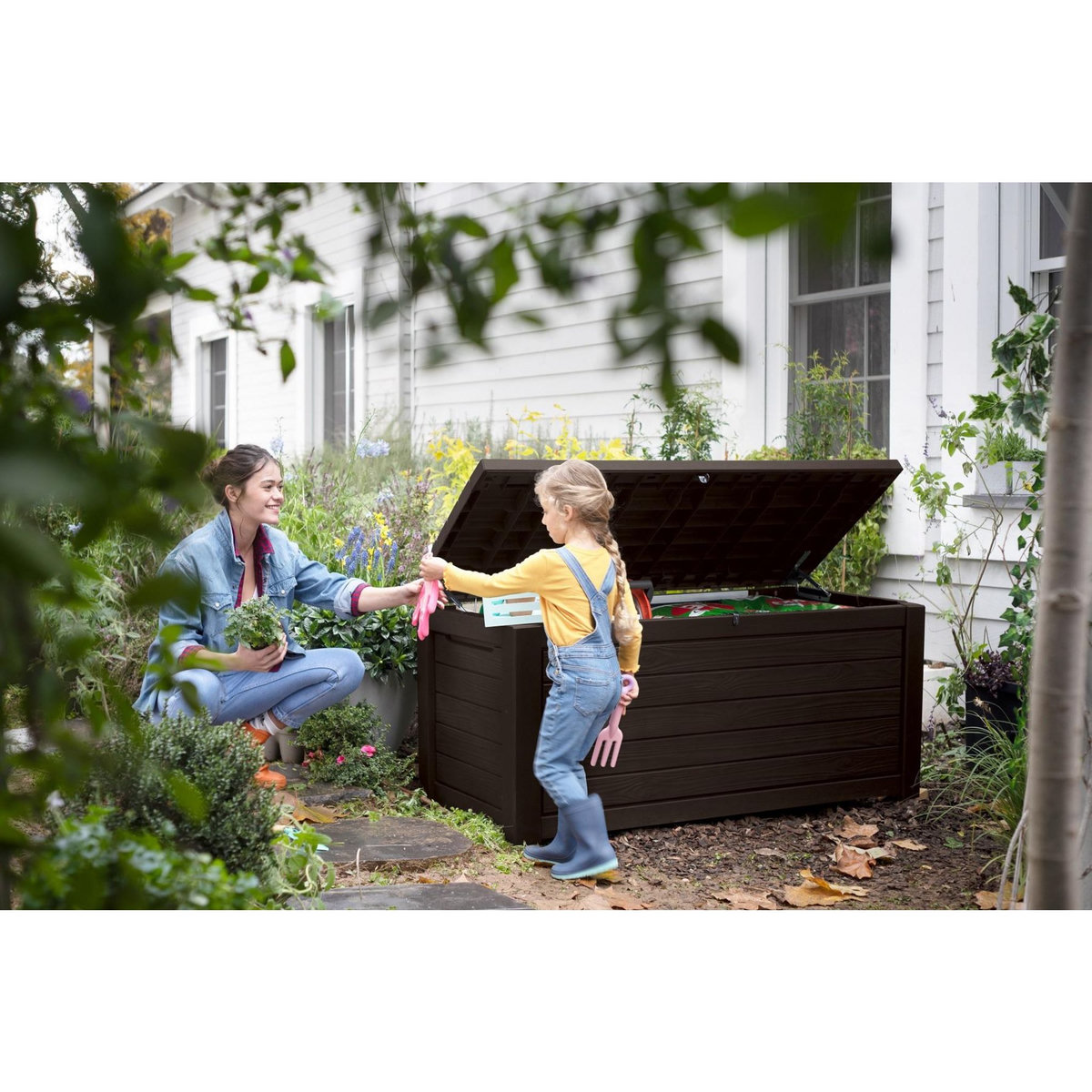 KETER Coffre de jardin en résine Northwood 630L Marron