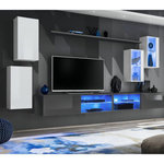 Paris Prix Ensemble Meuble TV  Switch XXV  280cm Blanc & Gris