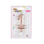 Voir la diapositive 2 : Paris Prix Bougie d'Anniversaire  Chiffre 1  7cm Rose Gold