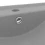 VIDAXL Lavabo avec trou de robinet Gris clair mat 60x46 cm Ceramique
