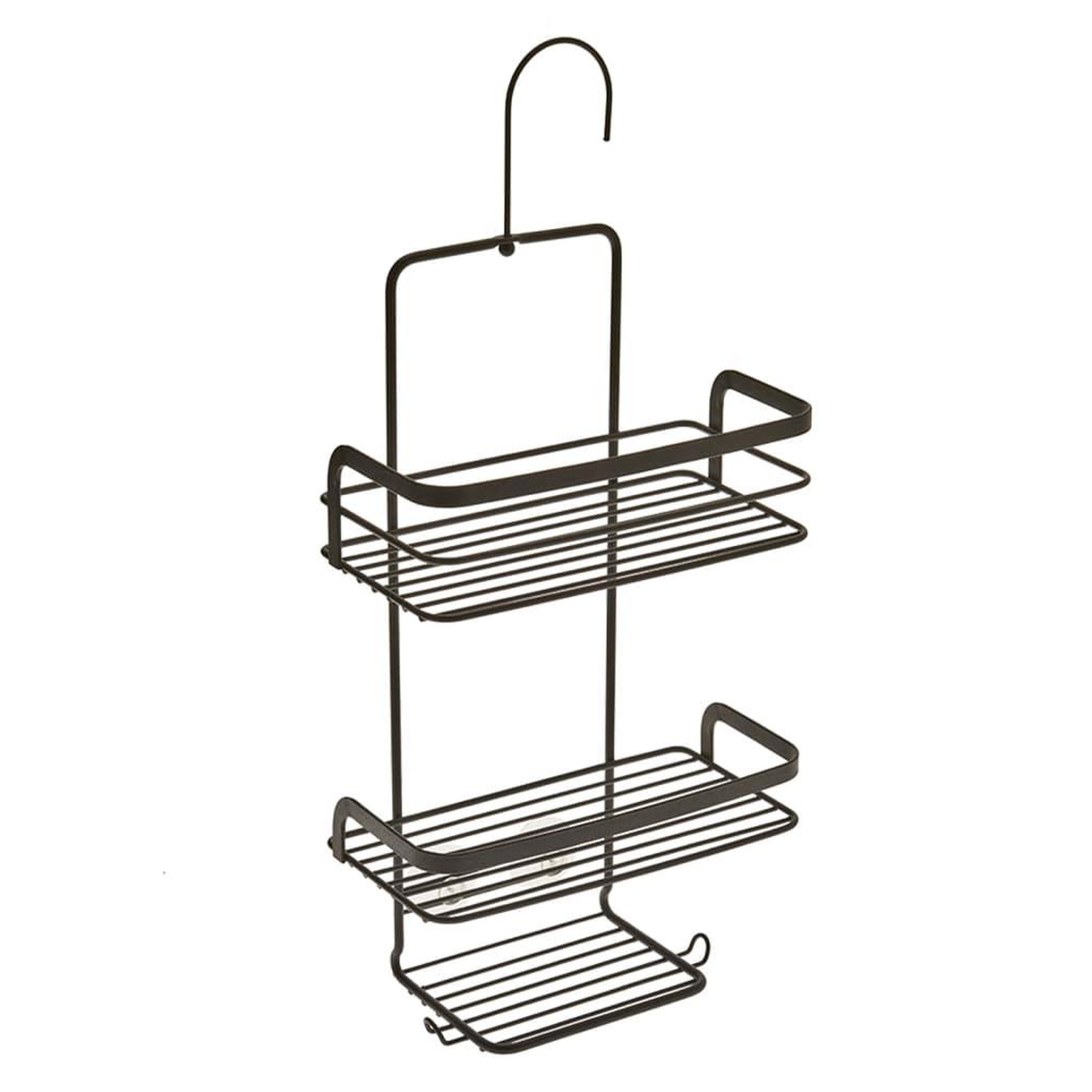 Voir la diapositive 2 : Metaltex Metaltex Etagere de douche a 3 niveaux avec crochet Noir
