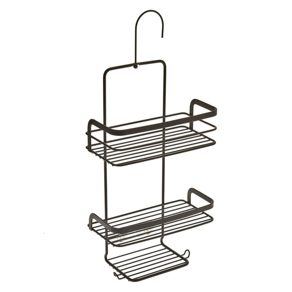 Metaltex Metaltex Etagere de douche a 3 niveaux avec crochet Noir