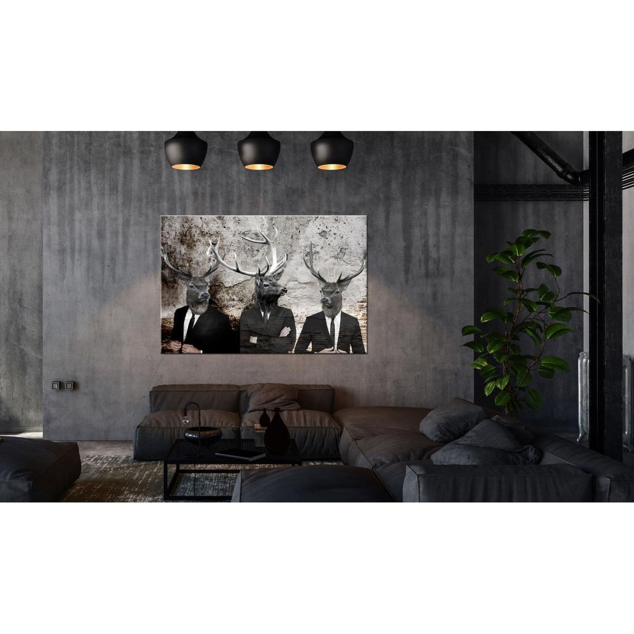Voir la diapositive 2 : Paris Prix Tableau Imprimé  Deer in Suits
