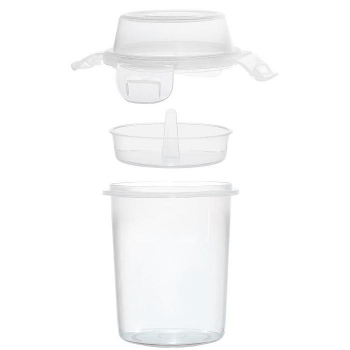 Paris Prix Lunch Box Double Compartiment  Gobelet  35cl Transparent