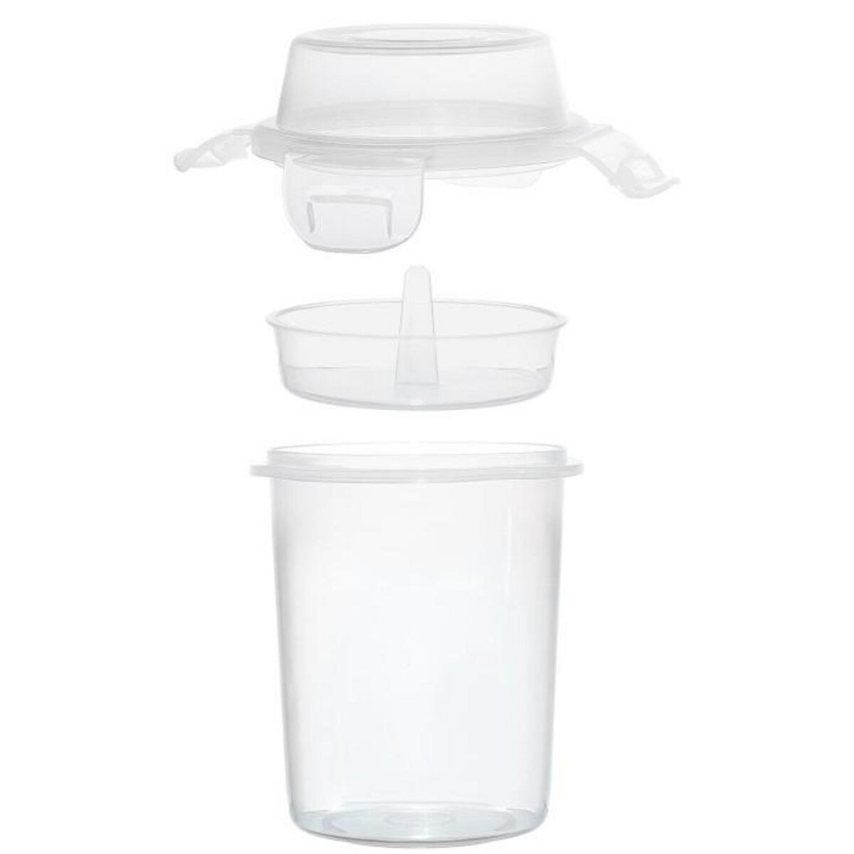 Paris Prix Lunch Box Double Compartiment  Gobelet  35cl Transparent