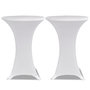 Voir la diapositive 2 : VIDAXL Housses elastiques de table Ø 80 cm Blanc 2 pcs