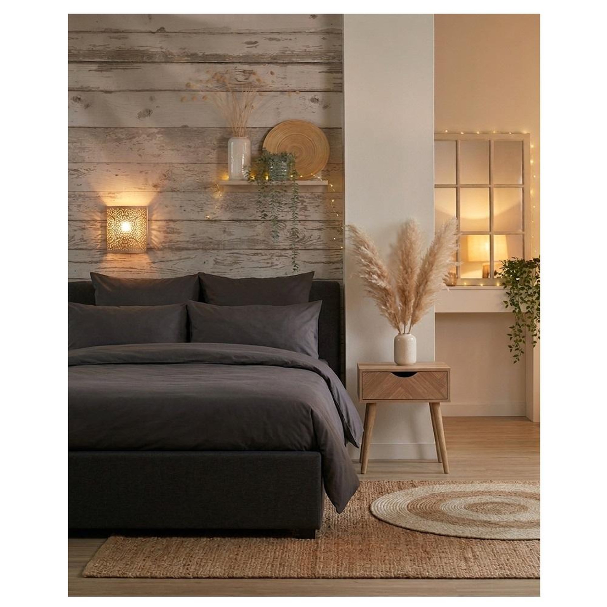 Voir la diapositive 2 : Eden Drap housse percale en coton nuage