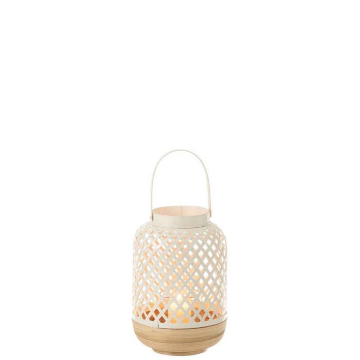 Paris Prix Lanterne Déco en Bambou  Evi  42cm Blanc
