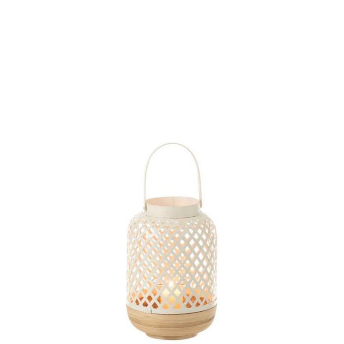 Paris Prix Lanterne Déco en Bambou  Evi  42cm Blanc