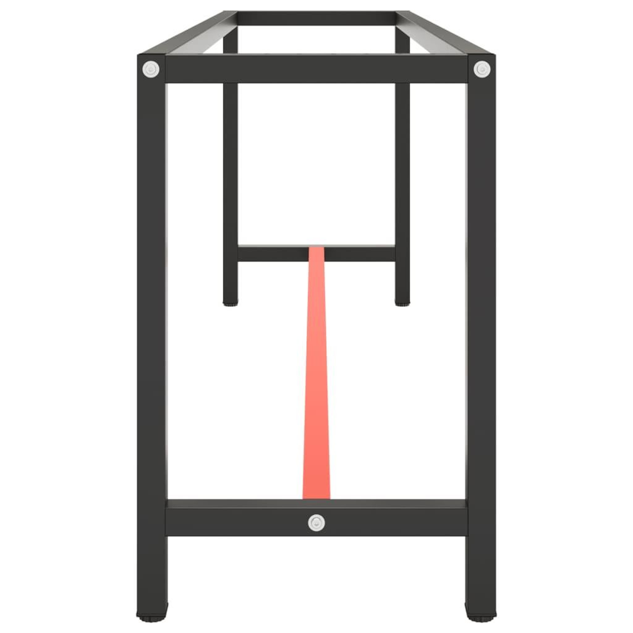 Voir la diapositive 4 : VIDAXL Cadre banc de travail Noir mat et rouge mat 210x50x79 cm Metal