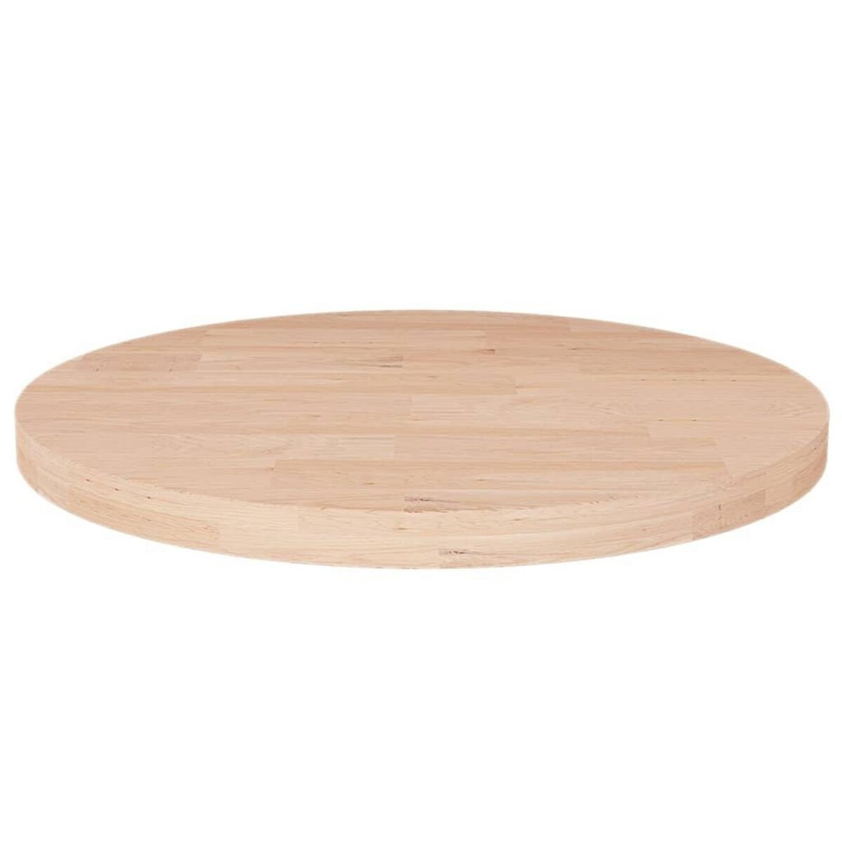 VIDAXL Dessus de table rond Ø50x2,5 cm Bois de chene massif non traite