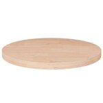 VIDAXL Dessus de table rond Ø50x2,5 cm Bois de chene massif non traite