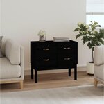 VIDAXL Armoire console Noir 90x40x78 cm Bois de pin solide