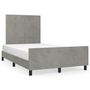 Voir la diapositive 2 : VIDAXL Cadre de lit sans matelas gris clair 120x200 cm velours