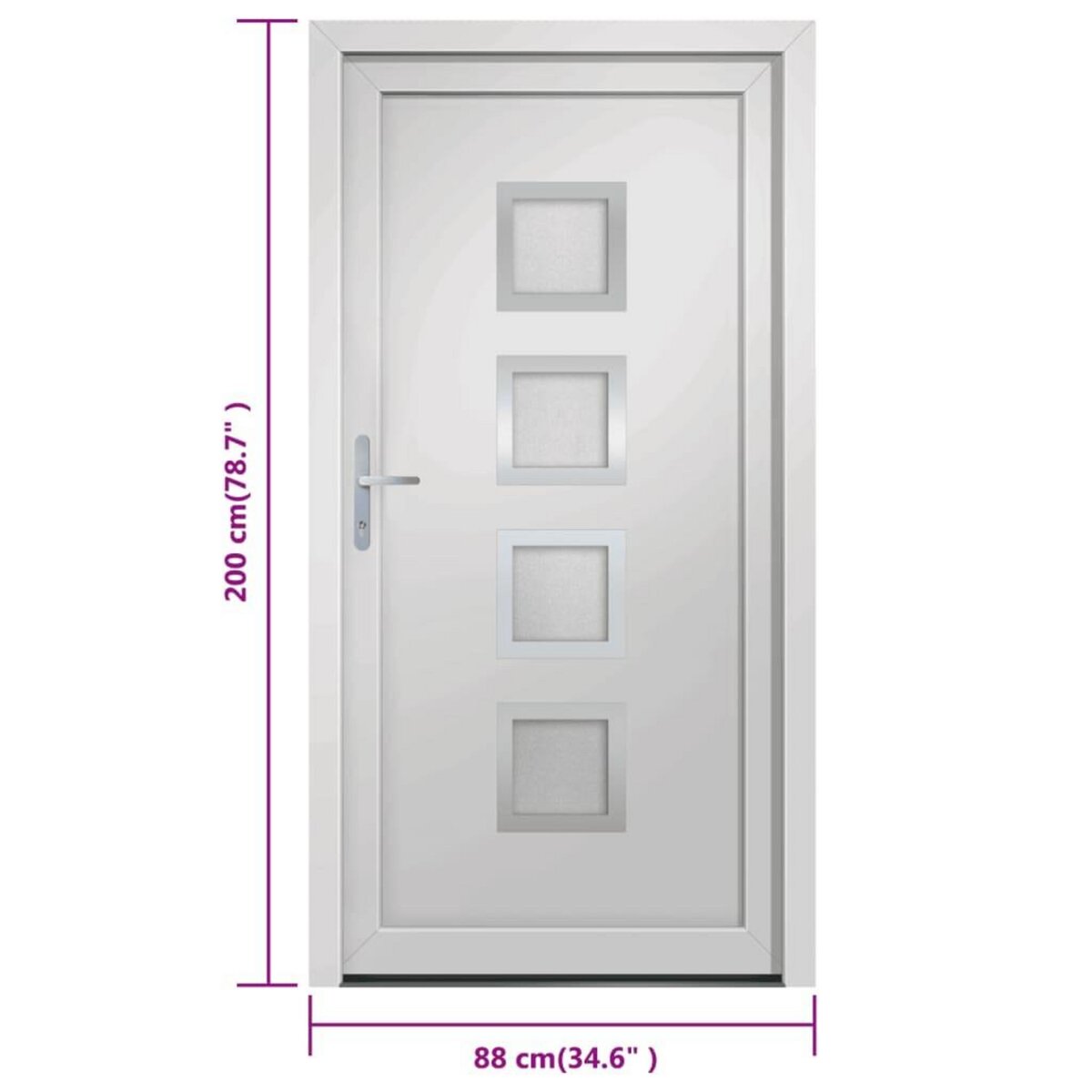 VIDAXL Porte d'entree Blanc 88x200 cm PVC