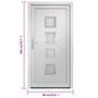 Voir la diapositive 6 : VIDAXL Porte d'entree Blanc 88x200 cm PVC