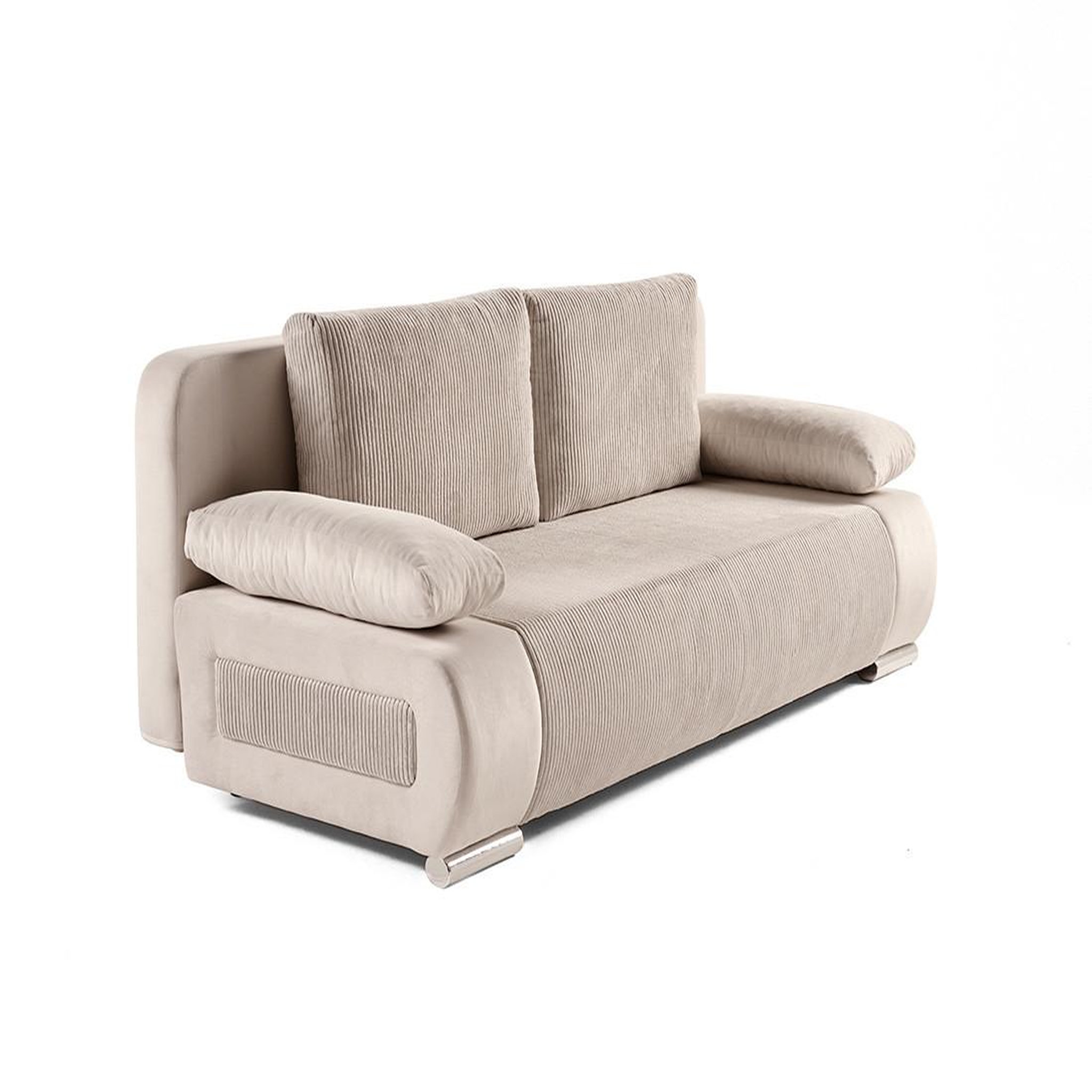 Voir la diapositive 4 : BEST MOBILIER Elio - canapé 3 places convertible - avec coffre - en velours et velours côtelé