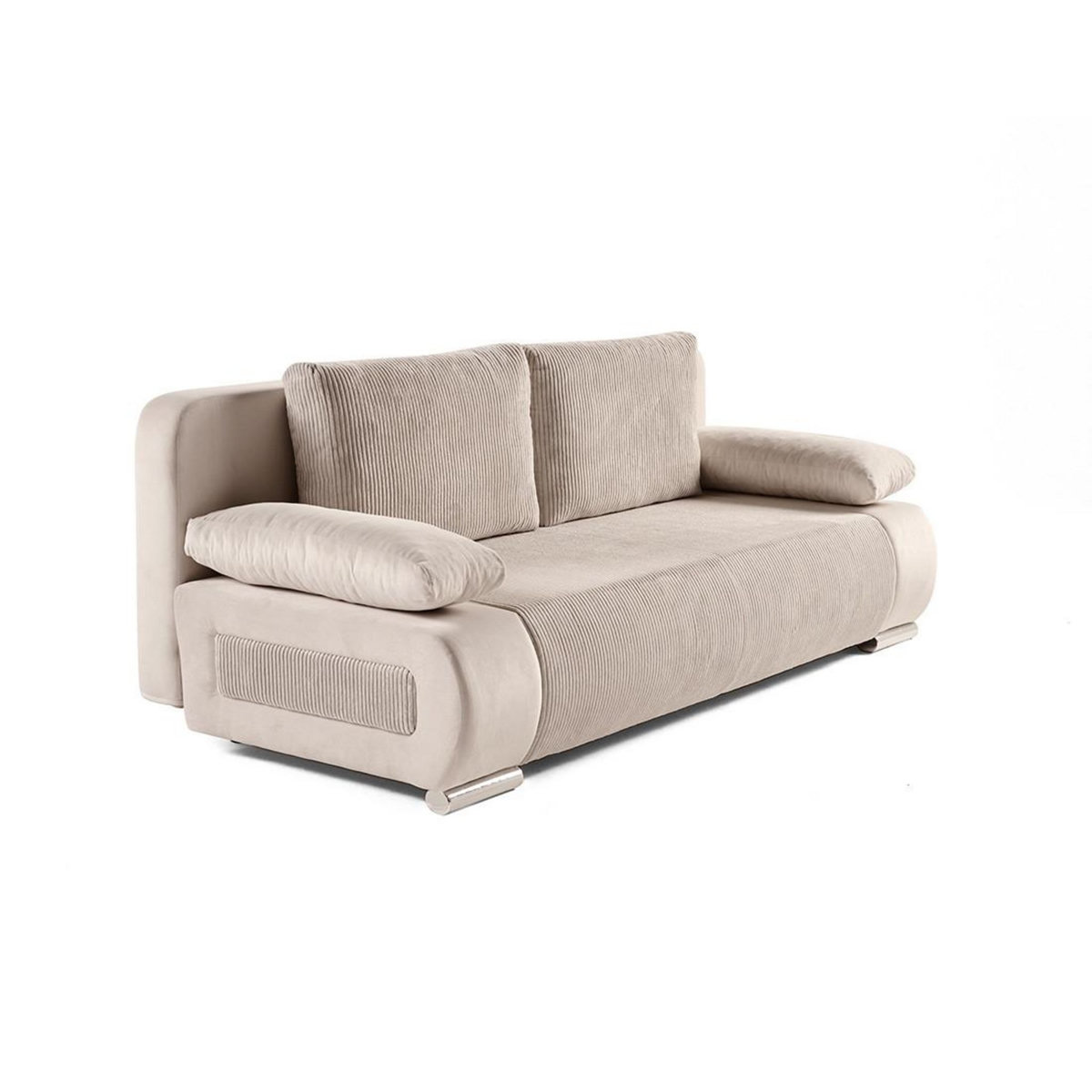 BEST MOBILIER Elio - canapé 3 places convertible - avec coffre - en velours et velours côtelé